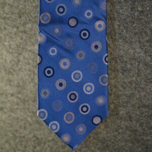 Michael Kors Tie Blue Circular Pattern 100% Silk Designer Men’s Fashion